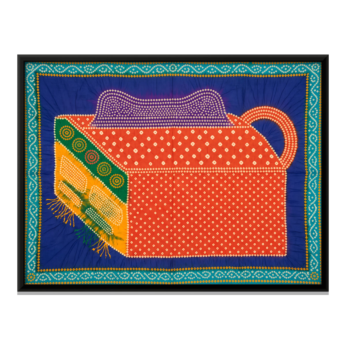 Shoe Polish Box - framed canvas print, front view