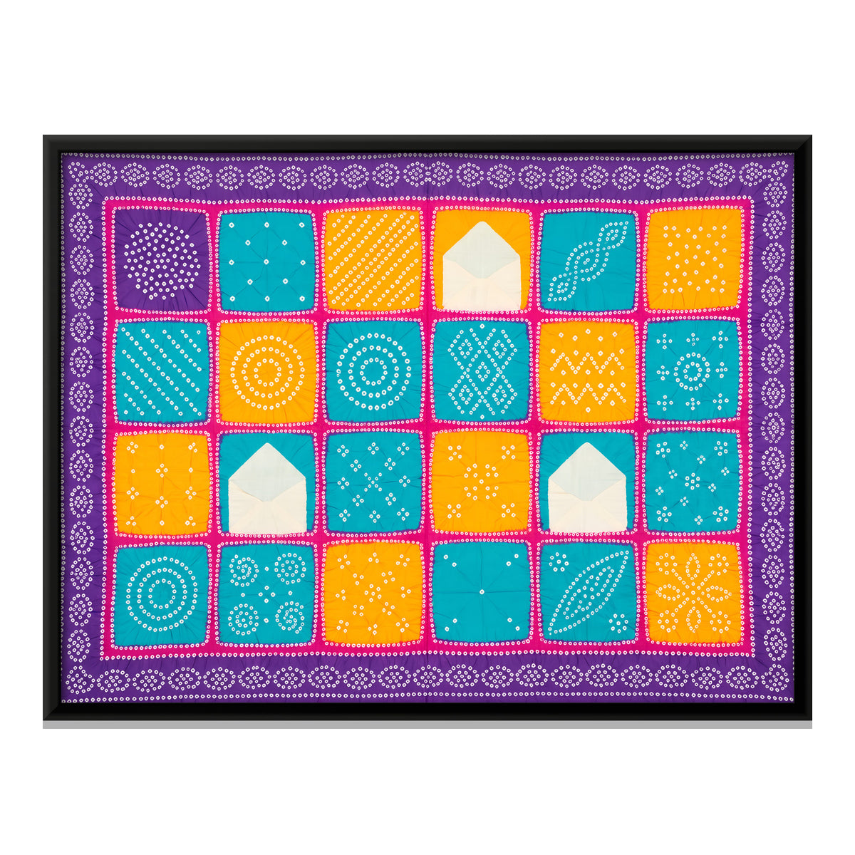 Letter Rack with Envelopes - framed canvas print, front view