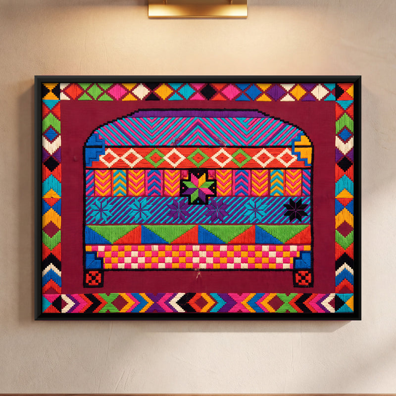Storage Trunk - framed canvas art hung on a wall
