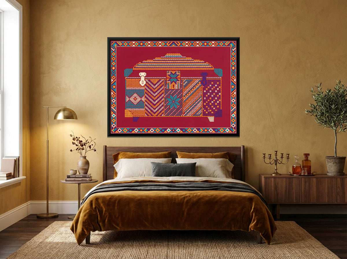 Storage Trunk - canvas art shown in a second room setting