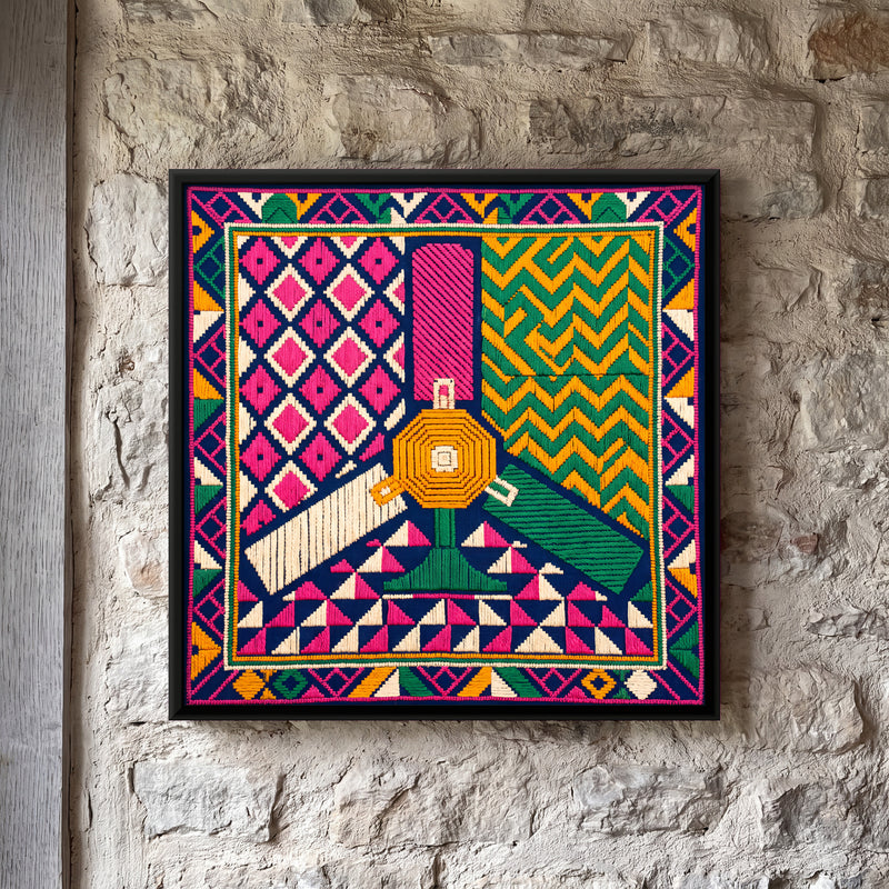 Ceiling Fan - framed canvas art hung on a wall