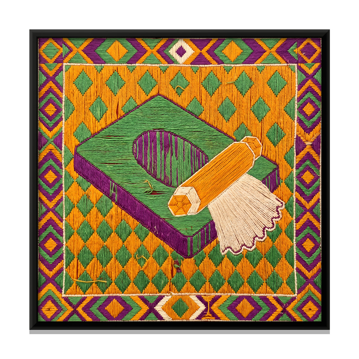 Sil Batta Grinding Stone - framed canvas print, front view