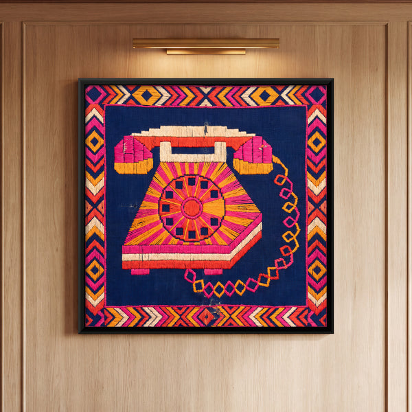 Rotary Dial Telephone in Indigo