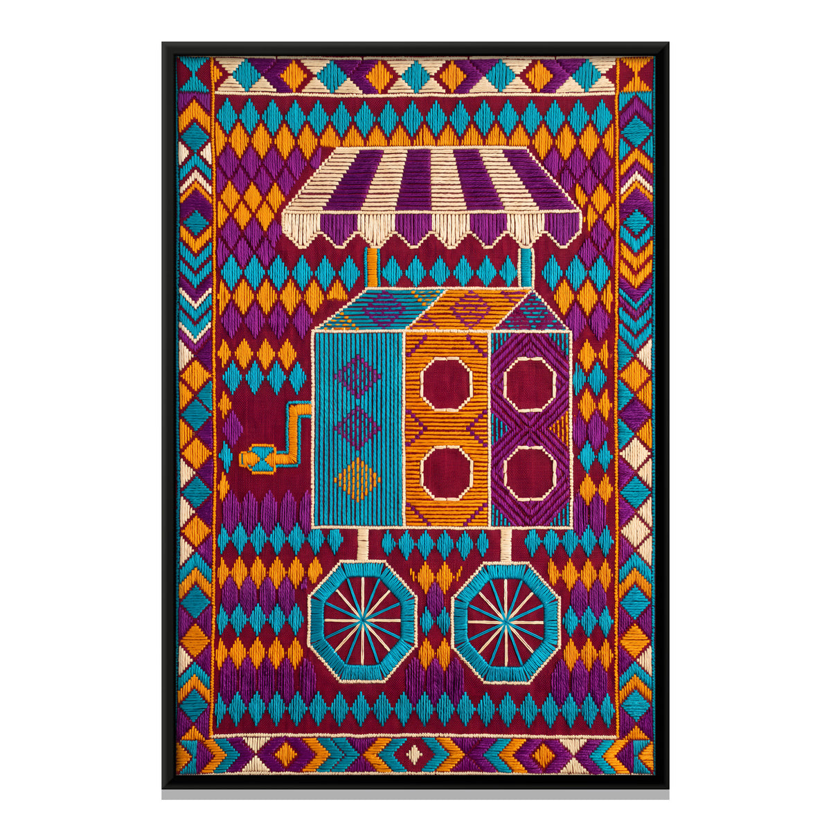 Bioscope Cart - framed canvas print, front view