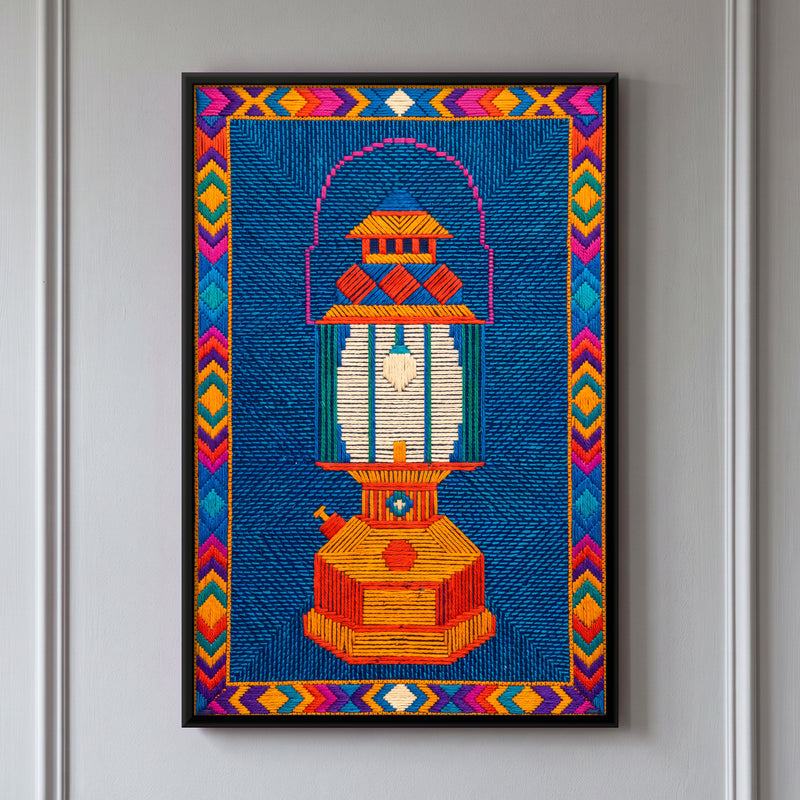 Pressure Lantern - framed canvas art hung on a wall