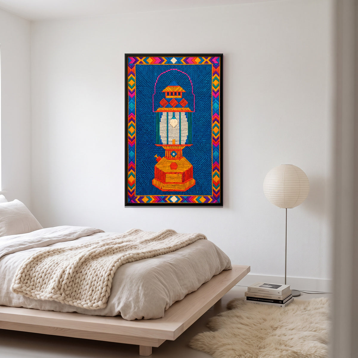 Pressure Lantern - canvas art shown in a styled room