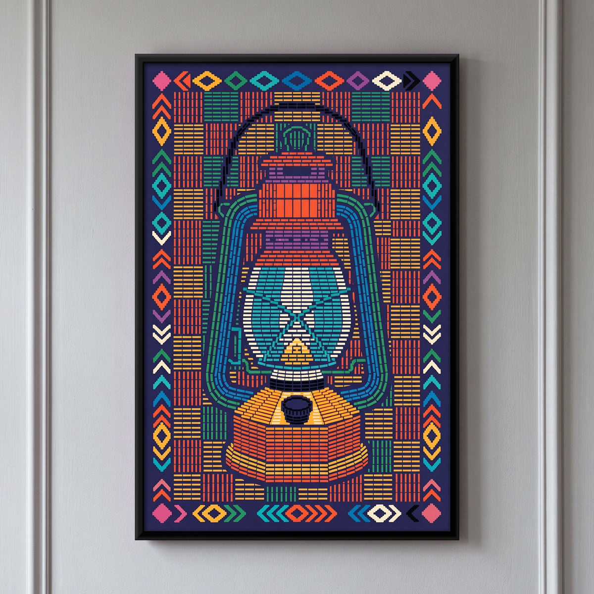 Pressure Lantern - framed canvas art hung on a wall