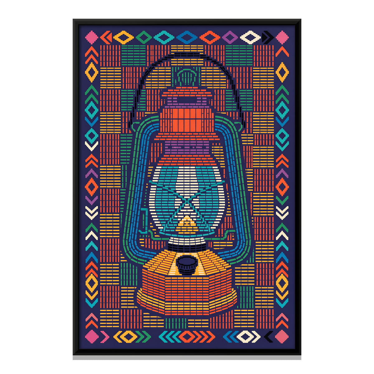 Pressure Lantern - framed canvas print, front view