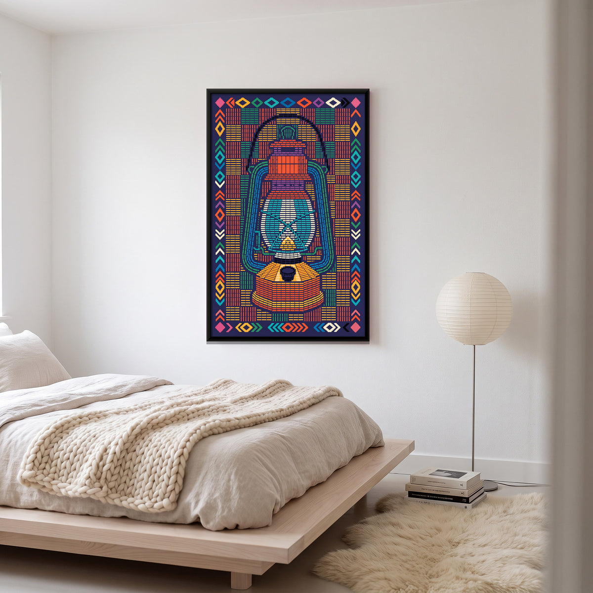 Pressure Lantern - canvas art shown in a styled room