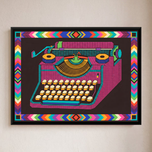 Manual Typewriter Viewed from an Angle