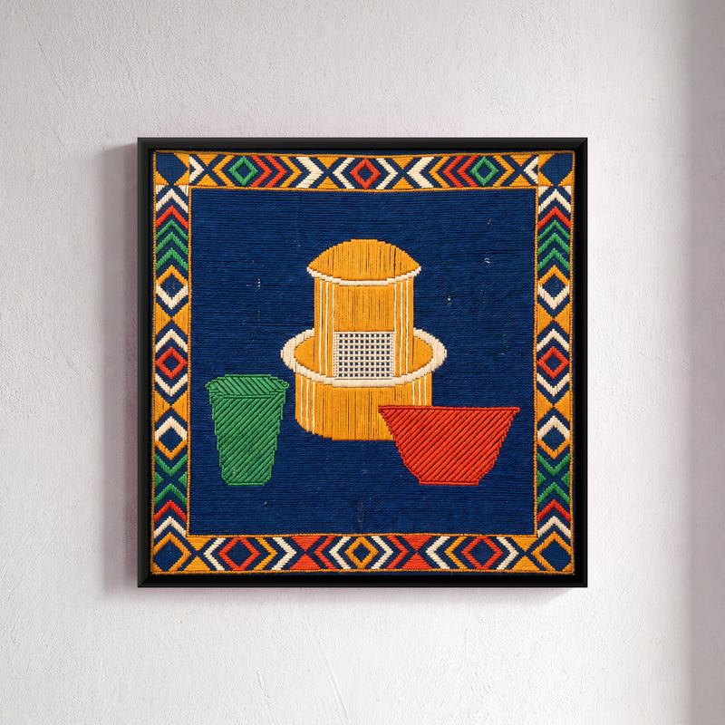Filter Coffee Set - framed canvas art hung on a wall