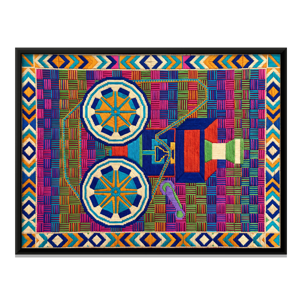 Film Projector - framed canvas print, front view