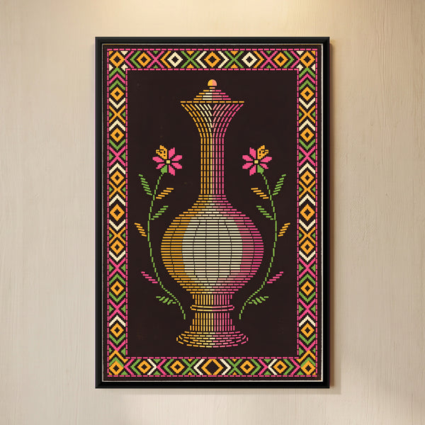 Surahi Vase with Flowering Sprigs