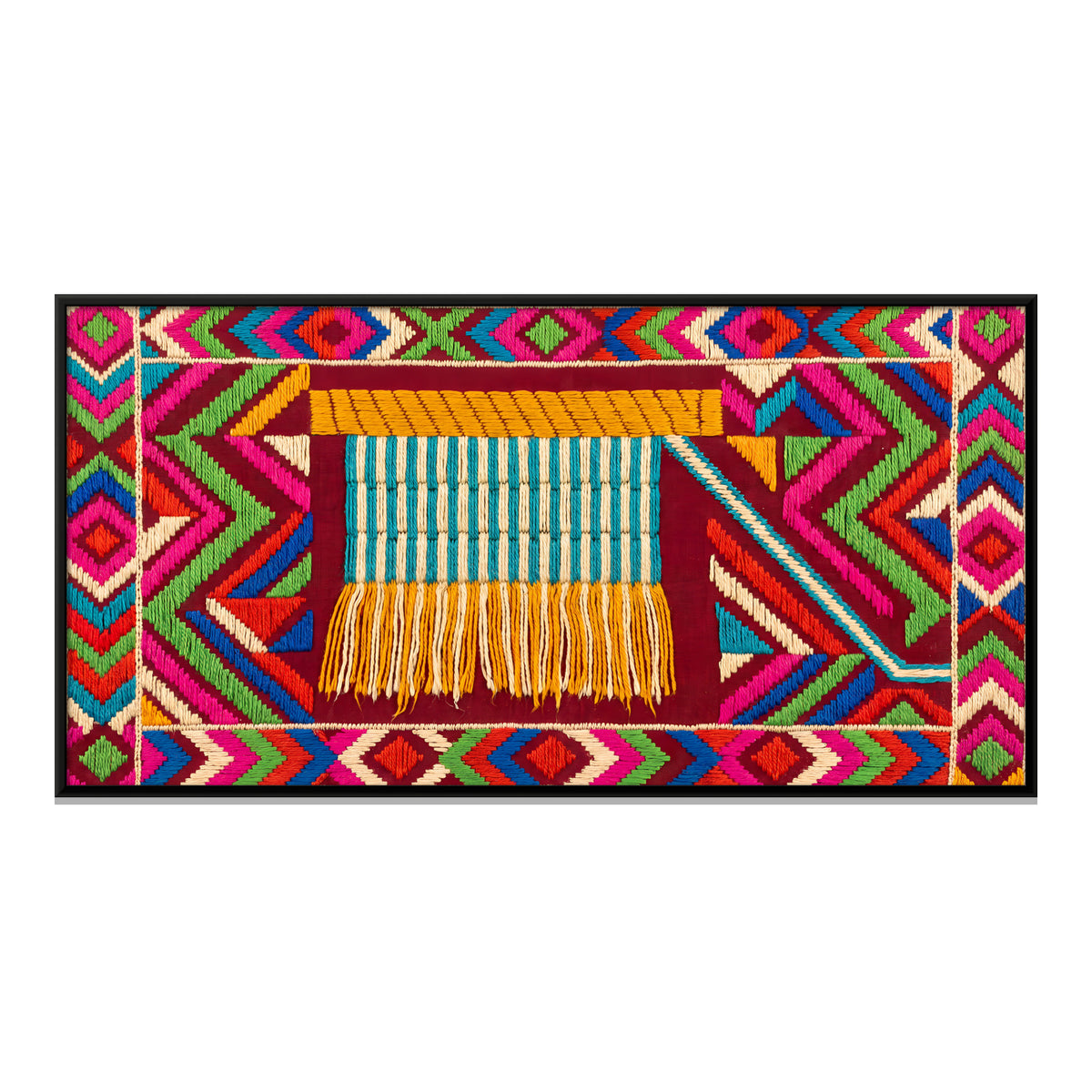 Hand-Pulled Ceiling Fan - framed canvas print, front view