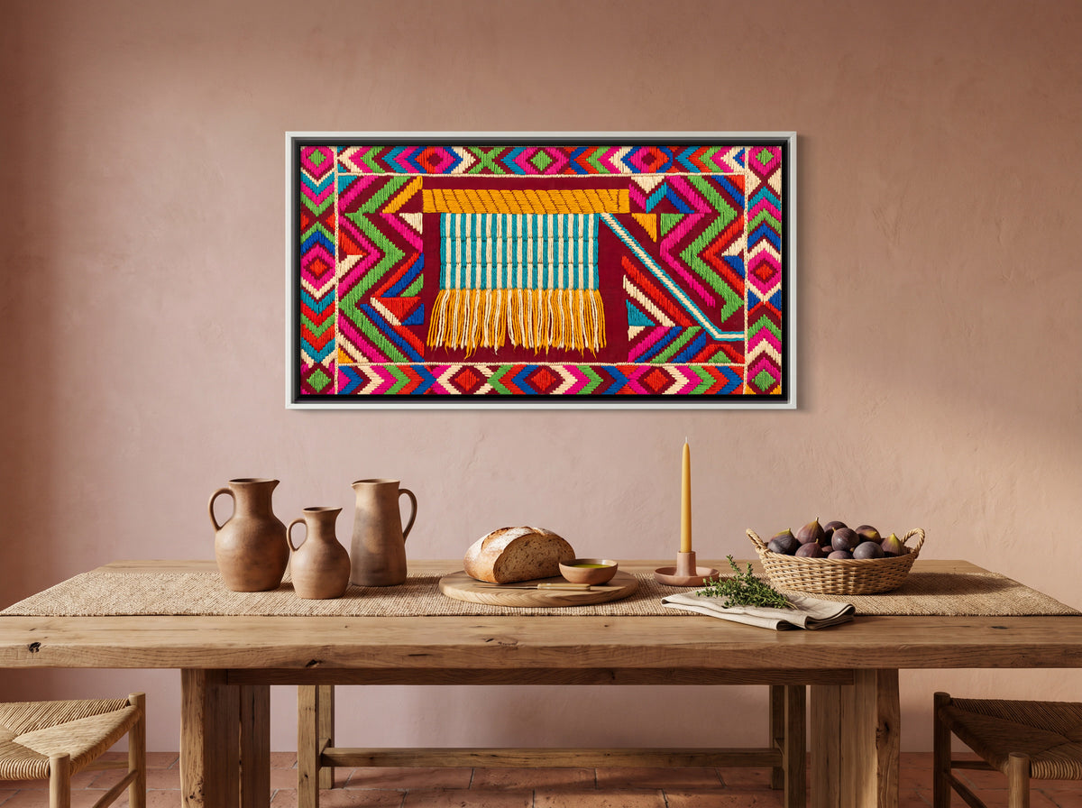Hand-Pulled Ceiling Fan - canvas art shown in a second room setting