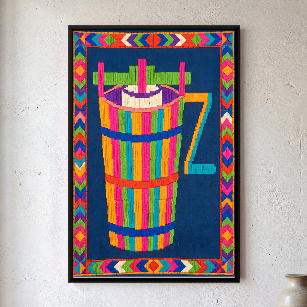 Kulfi Churn - framed canvas art hung on a wall