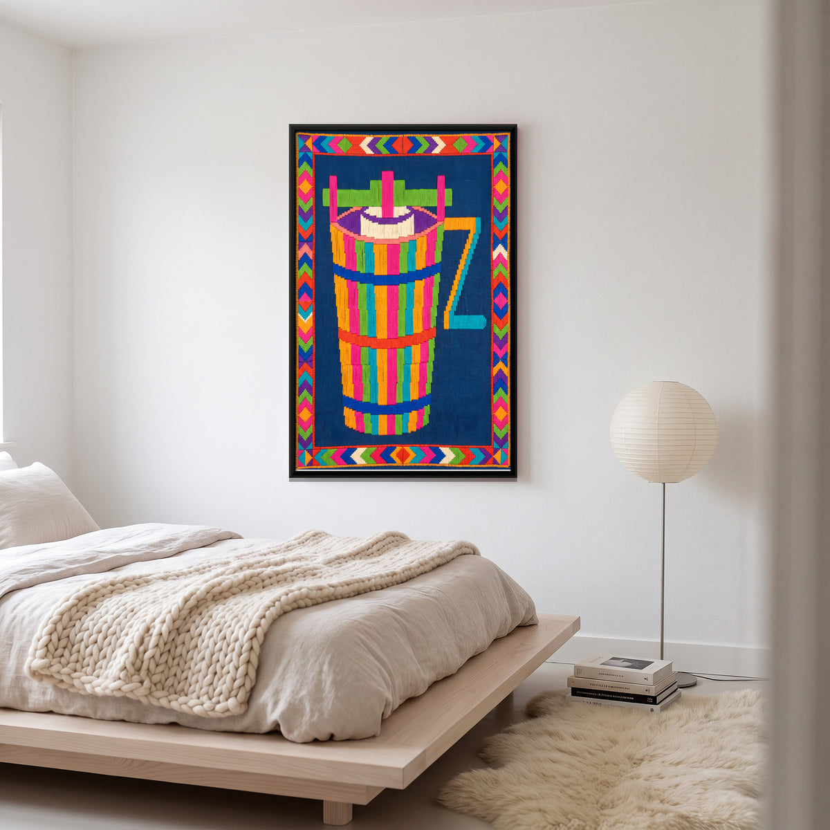 Kulfi Churn - canvas art shown in a styled room