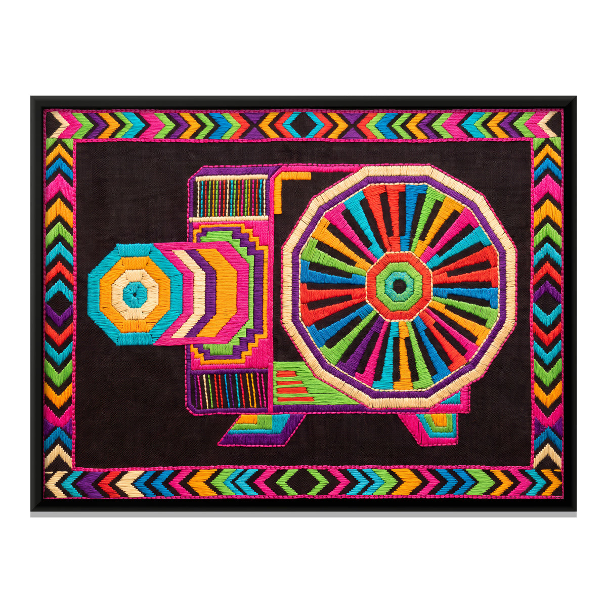 Film Projector - framed canvas print, front view