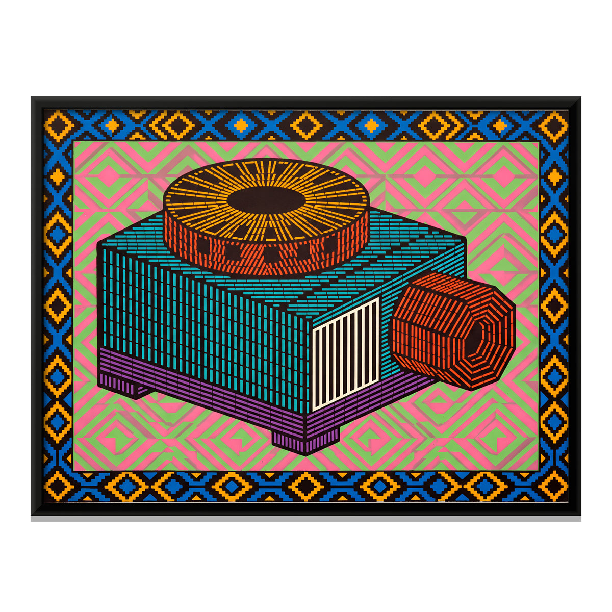 Slide Projector - framed canvas print, front view