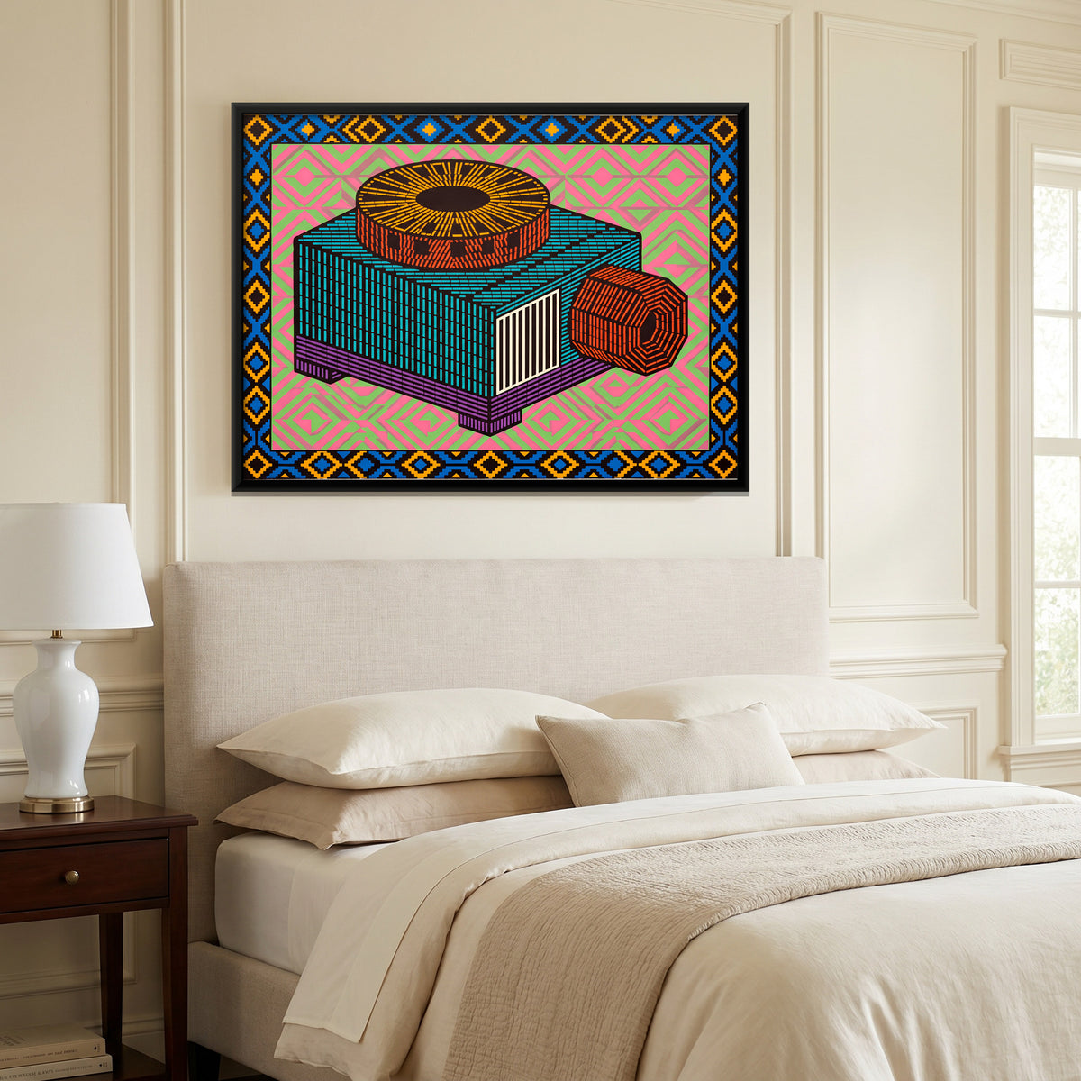 Slide Projector - canvas art shown in a styled room