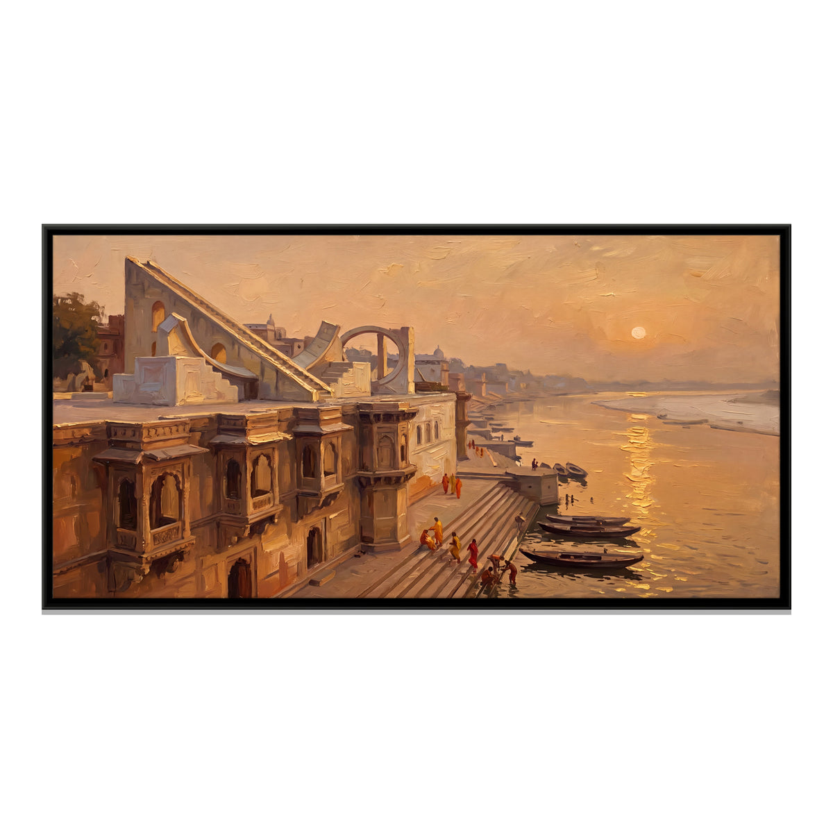 Observatory Above the Ghats - framed canvas print, front view