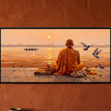 Monk Facing the Sunrise
