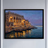 Lamplit Palace at Twilight