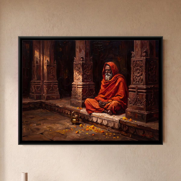Sadhu in a Temple Hall