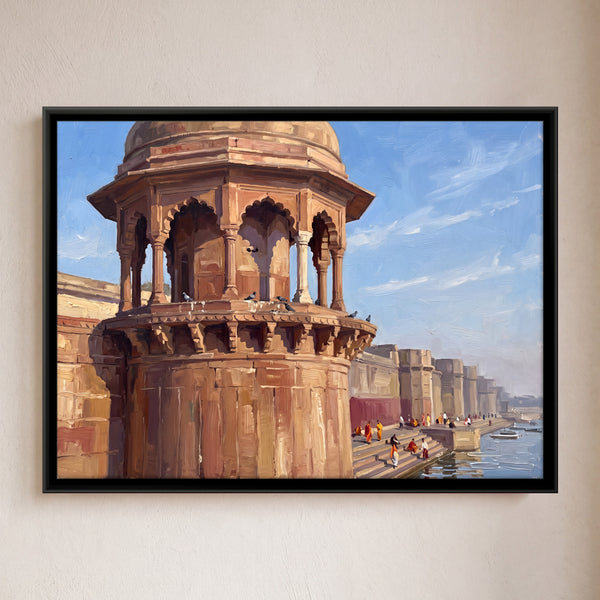 Domed Sandstone Pavilion on the River Ghat