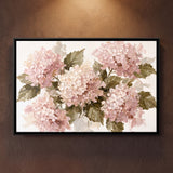 Pink Hydrangeas on Light Background