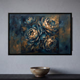 Teal and Gold Peonies