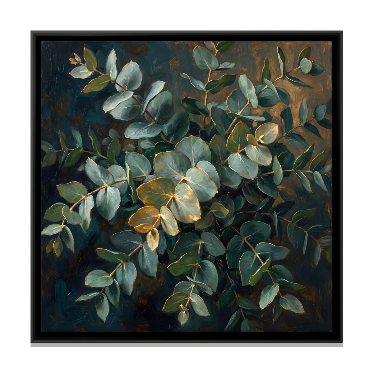 Eucalyptus Branches - framed canvas print, front view