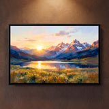 Sunrise Reflecting on an Alpine Lake