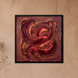 Crimson and Rose Textured Swirls