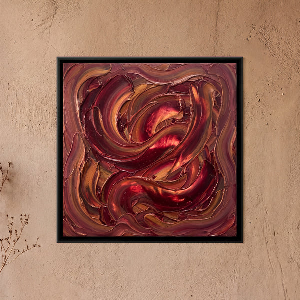 Crimson and Rose Textured Swirls