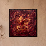Copper Glow on Deep Red Texture