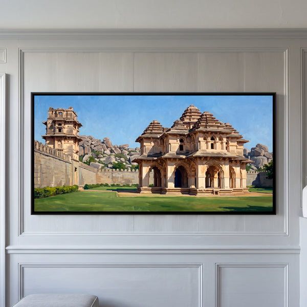 Lotus Mahal and Watchtower in Morning Light