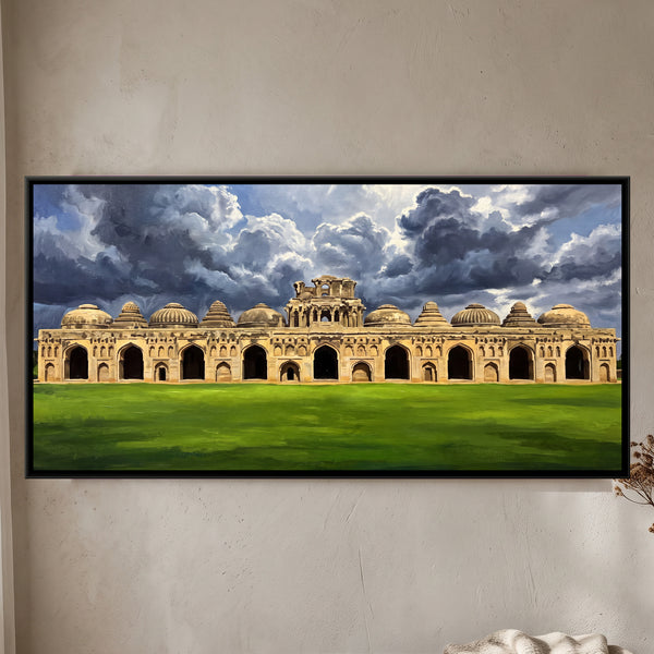 Elephant Stables under Monsoon Clouds