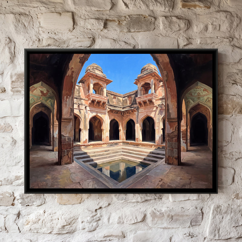 Queen's Bath at Midday - framed canvas art hung on a wall