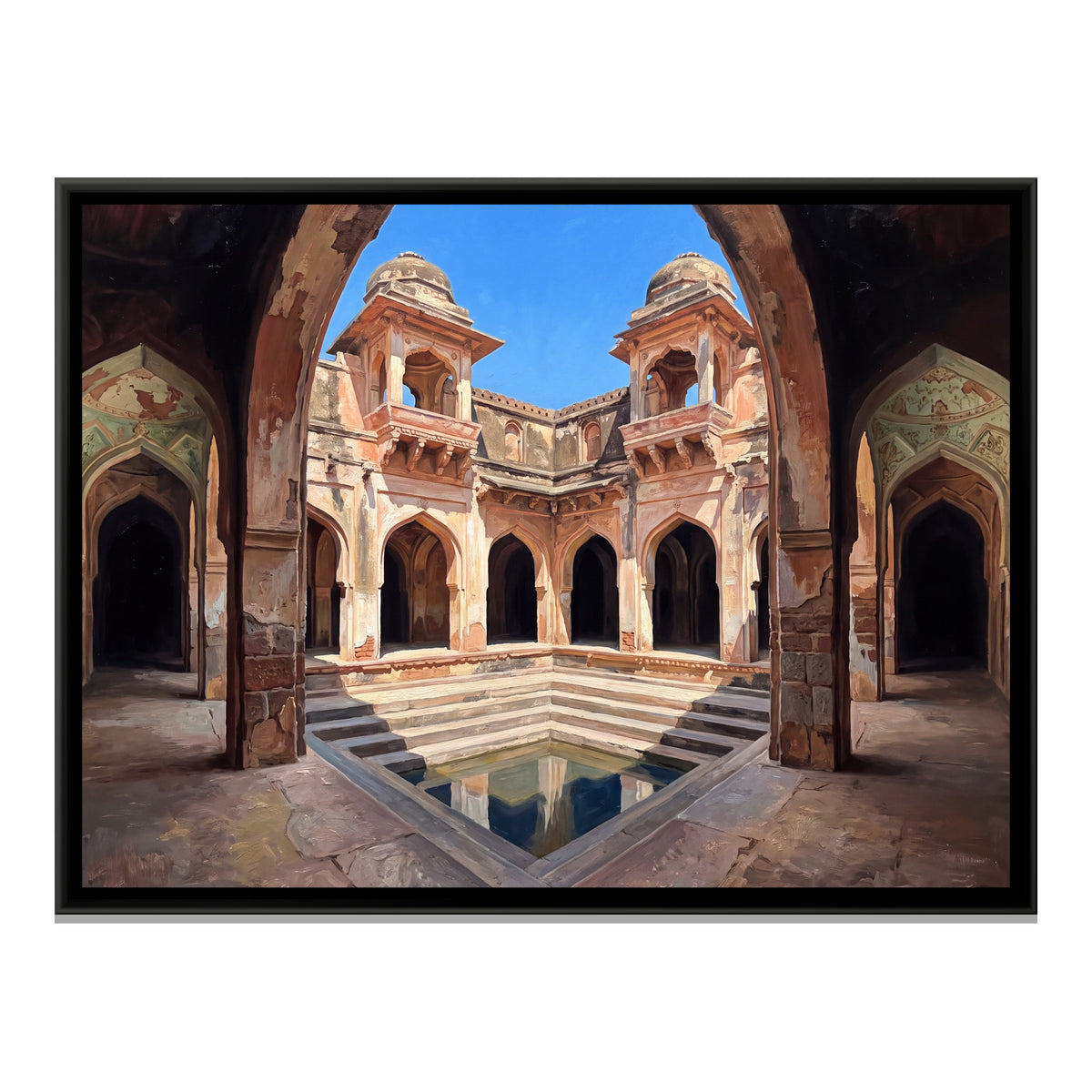 Queen's Bath at Midday - framed canvas print, front view