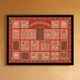 Dashavatar Terracotta Panels on Red