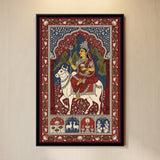Shailaputri Riding Nandi before the Himalaya
