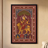 Katyayani on Her Lion with Sword and Lotus